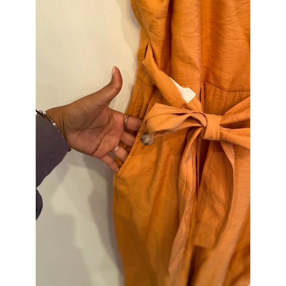 Topshop Wide Leg Tie Waist Jumpsuit - Picture 5 of 11